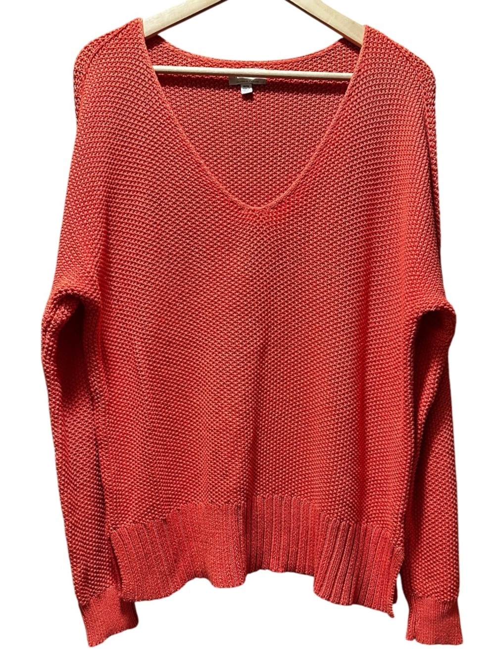 Lucky Brand V-Neck Coral Knit Sweater